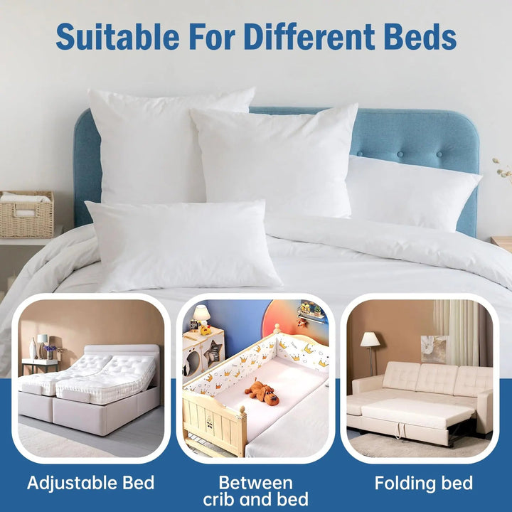Extra Wide Mattress Bridge Connector for Twin Beds with Removable Cover | Turn Two Twins Into One Bed | Mattress Toppers