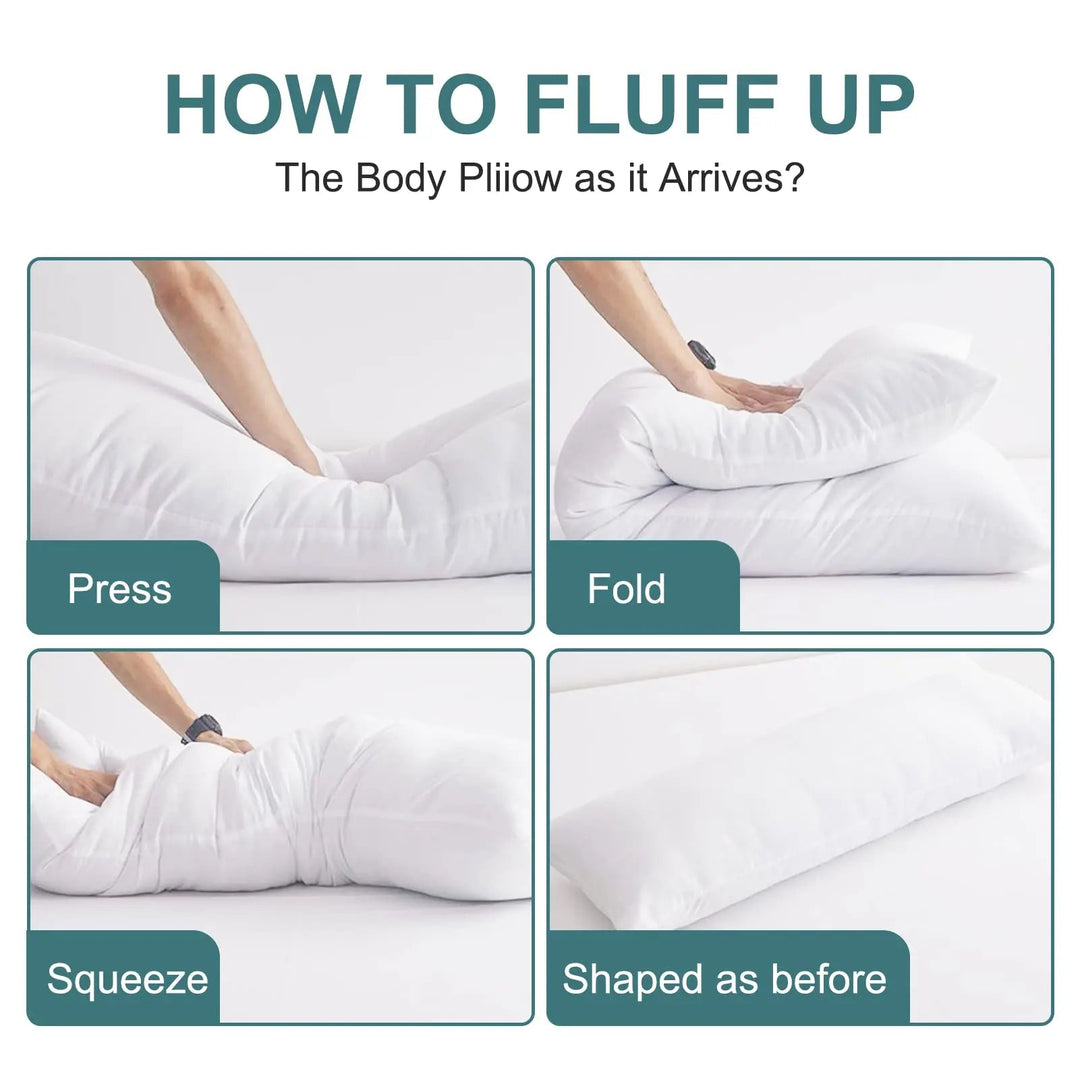 Breathable Body Pillow for Full-Body Comfort in Three Sizes | Full-Length Side Sleeper Support | Body Pillows