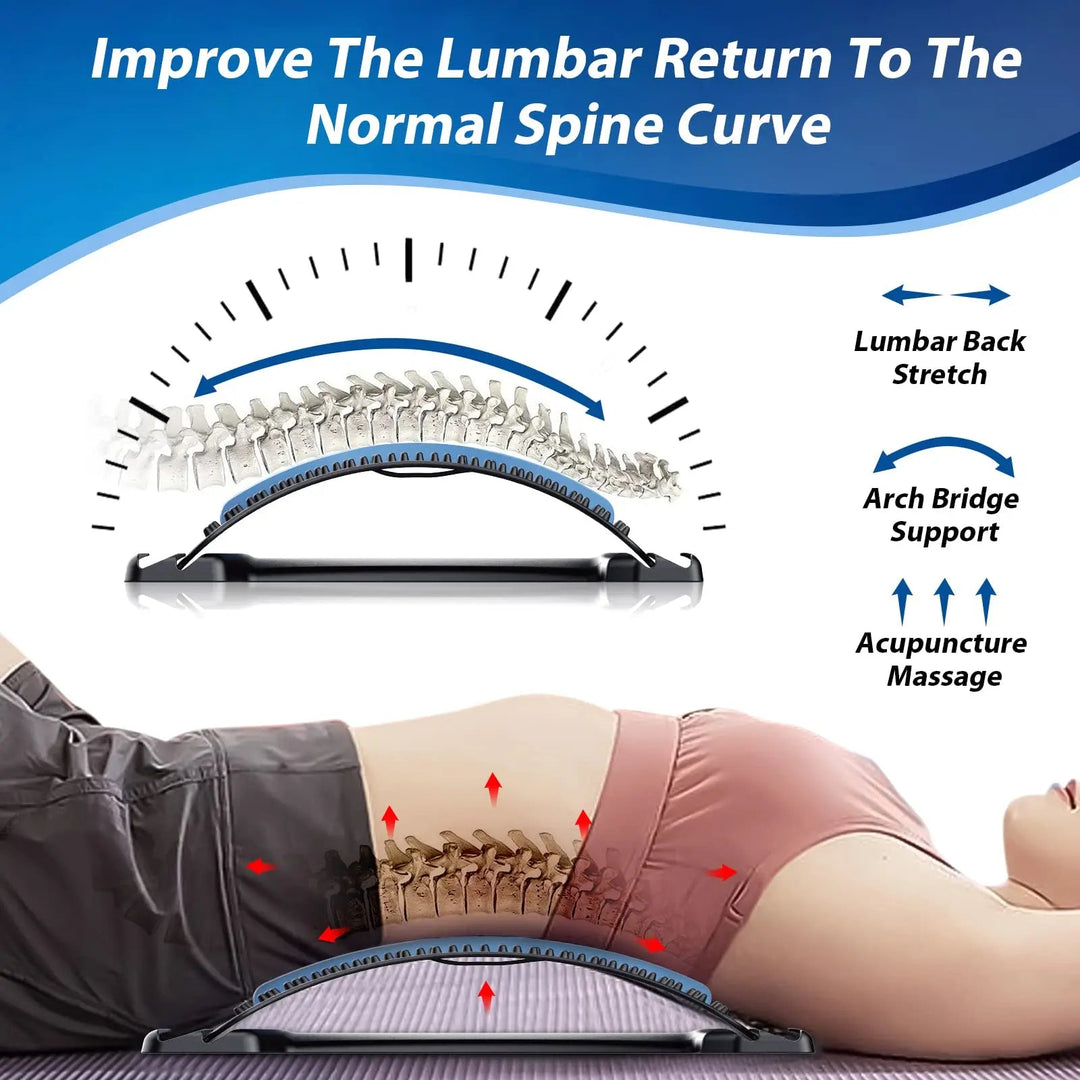 Adjustable Multi-Level Back Stretcher with Three Height Settings | Step Up Your Stretch Gradually | Back Stretchers
