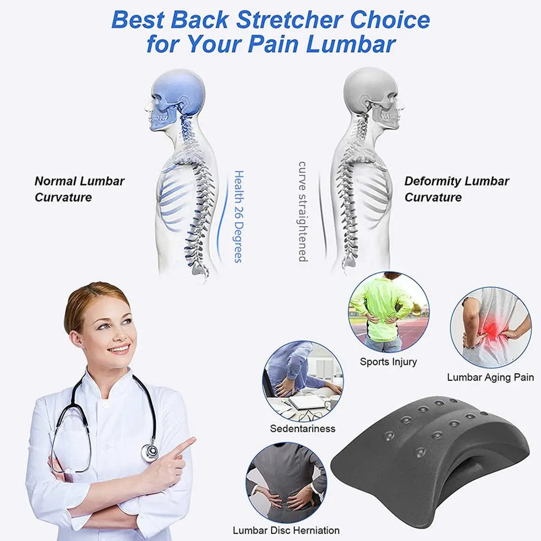 Ergonomic Back Stretching Cushion with Adjustable Arch Levels | Adjustable Arch Cushion for Stretch Routines | Stretching Cushions
