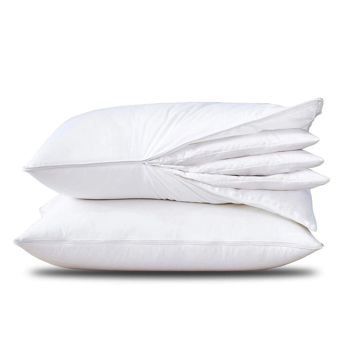 Luxury Adjustable Layer Cooling Pillow, Queen 50x75cm, Add or Remove Fill | Adjust Height and Firmness | Bed Pillows
