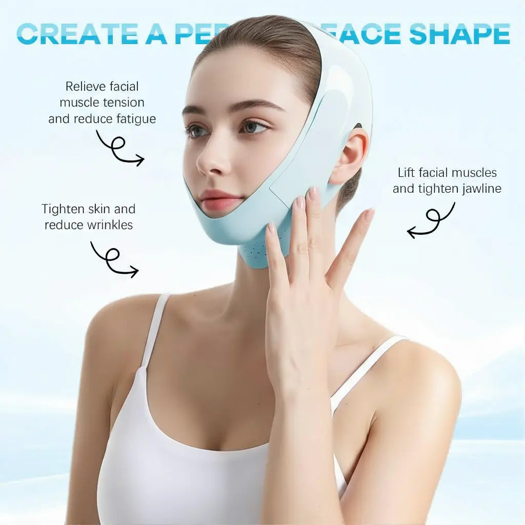Reusable Silicone Facial Contour Strap with Adjustable Wrap, Latex Free | Soft Reusable Contour Strap | Facial Straps