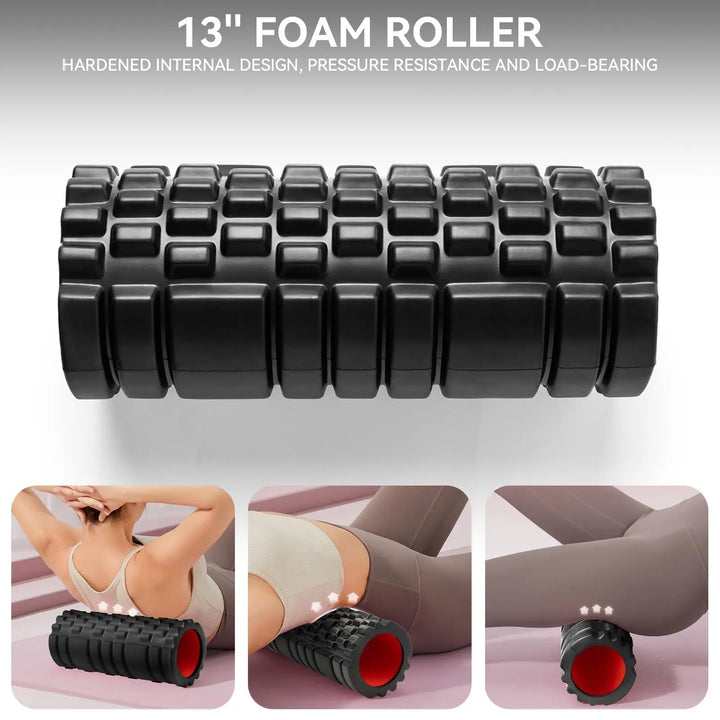 High Density EVA Foam Roller, 30x10cm, for Fitness, Yoga and Pilates | Firm Compact Recovery Roller | Foam Rollers