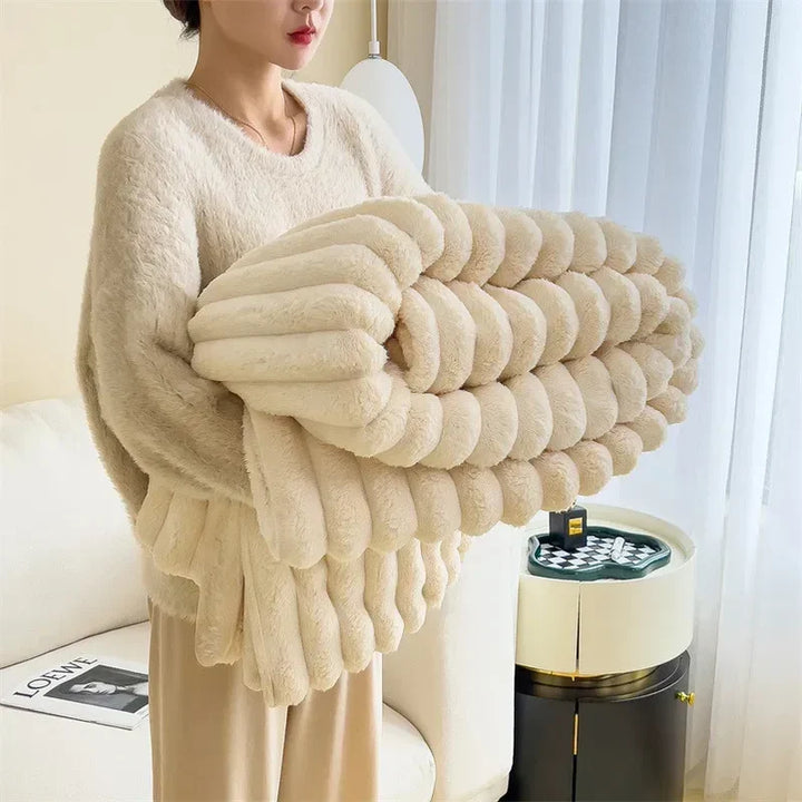 Stylish Dense Faux Fur Throw Blanket in Five Colours, Lightweight and Plush | Dense Faux Fur Without the Weight | Throw Blankets