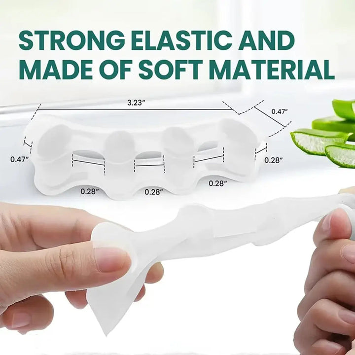 Soft Flexible Silicone Toe Spacer Set for Daily Comfort in Four Colours | Gentle Toe Separation | Foot Supports