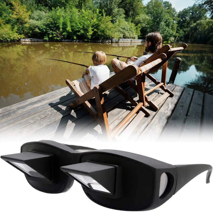 Horizontal Lazy Reading Glasses with 90 Degree Prism Mirror Lenses | Read Lying Flat, No Neck Tilt | Reading Glasses