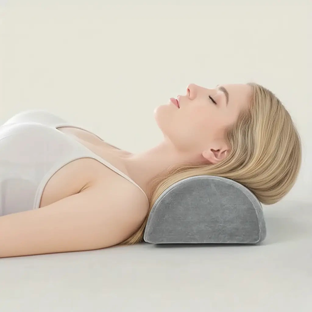 Firm Half Moon Bolster Pillow for Knees and Ankles | Steady Support Under Legs | Wedge Pillows