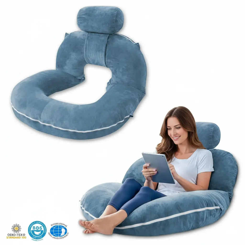 Flexible Reading Pillow for Bed and Lounging | Relaxed Reading Support | Reading Pillows