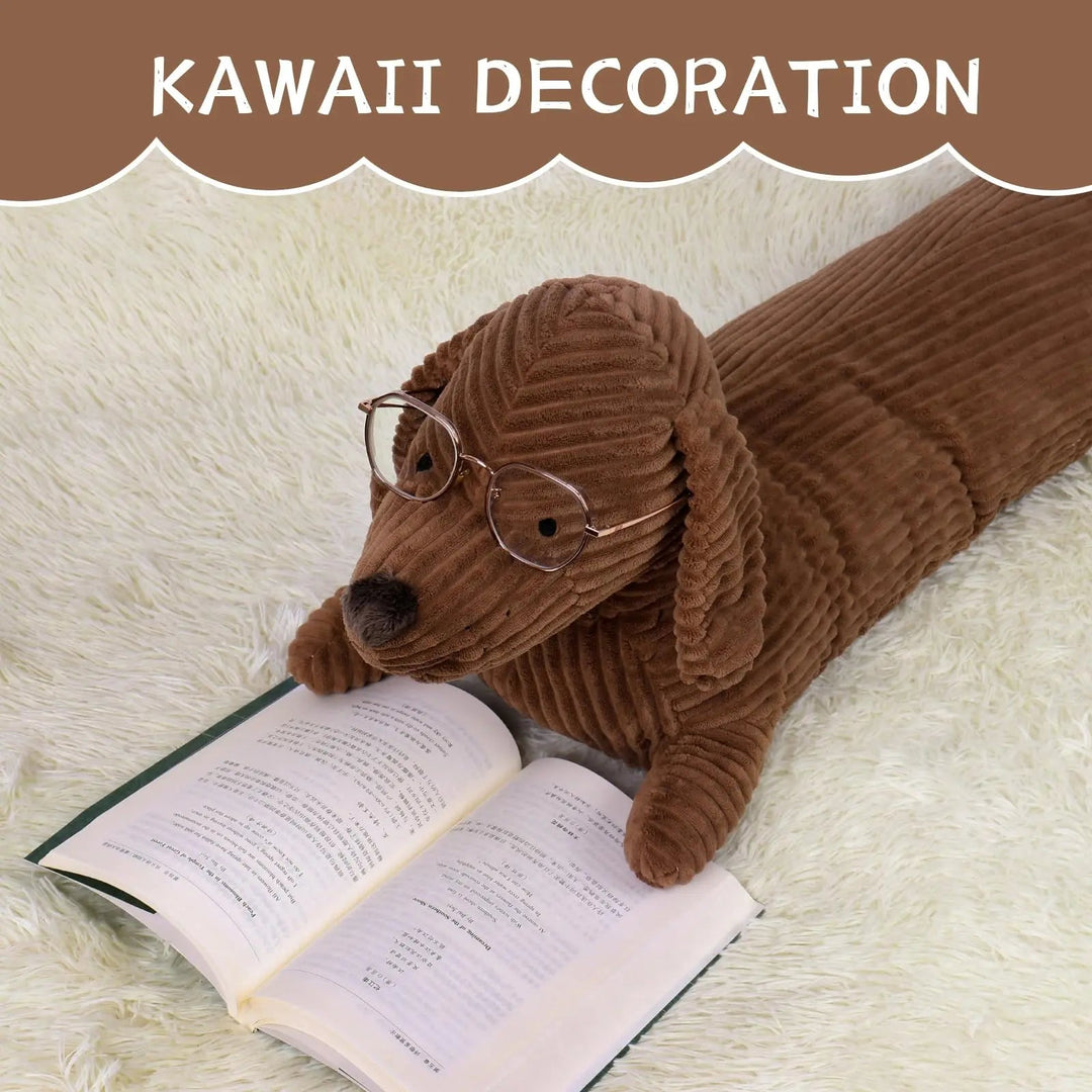 Lifelike Dachshund Dog Plush Pillow, 50cm Long Stuffed Cushion | Cuddly Sausage Dog Cushion | Plush Pillows
