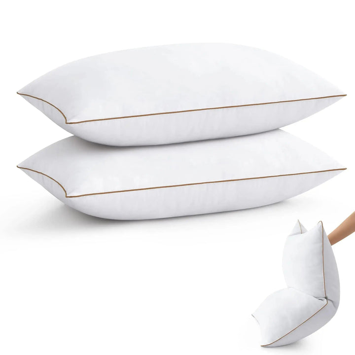 Luxury Goose Feather and Down Pillow with Hotel-Style Loft | Hotel-Style Down Comfort | Bed Pillows