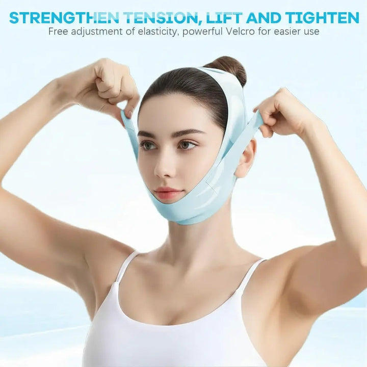 Reusable Silicone Facial Contour Strap with Adjustable Wrap, Latex Free | Soft Reusable Contour Strap | Facial Straps