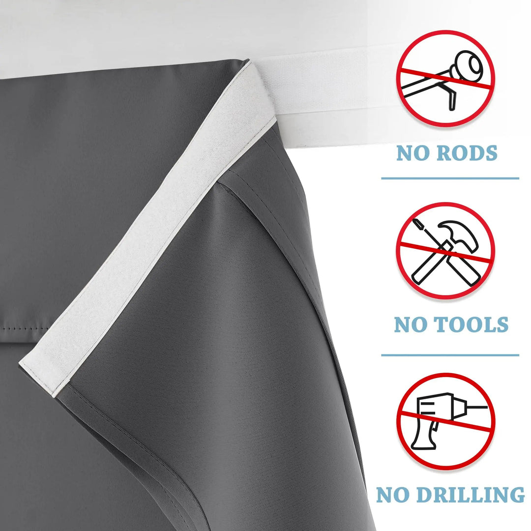 Thermal Blackout Curtain for Bedrooms and French Doors | Dark Rooms and Insulated Windows | Curtains