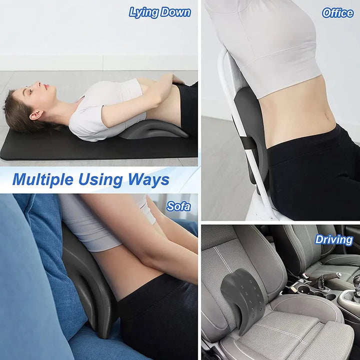 Ergonomic Back Stretching Cushion with Adjustable Arch Levels | Adjustable Arch Cushion for Stretch Routines | Stretching Cushions