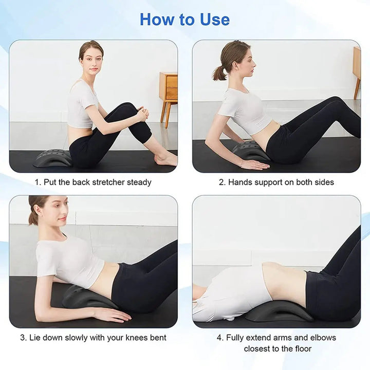 Ergonomic Back Stretching Cushion with Adjustable Arch Levels | Adjustable Arch Cushion for Stretch Routines | Stretching Cushions