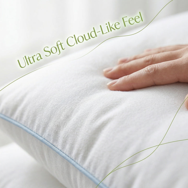 Luxury Hotel Pillow with Waterproof Stain-Resistant Cover | Hotel Feel with Spill Protection | Bed Pillows