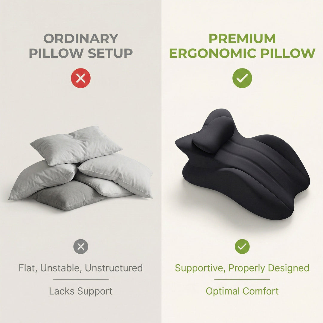 Inflatable Comfort Pillow for Every Position in Four Colours | Adjustable Support Anywhere | Inflatable Pillows