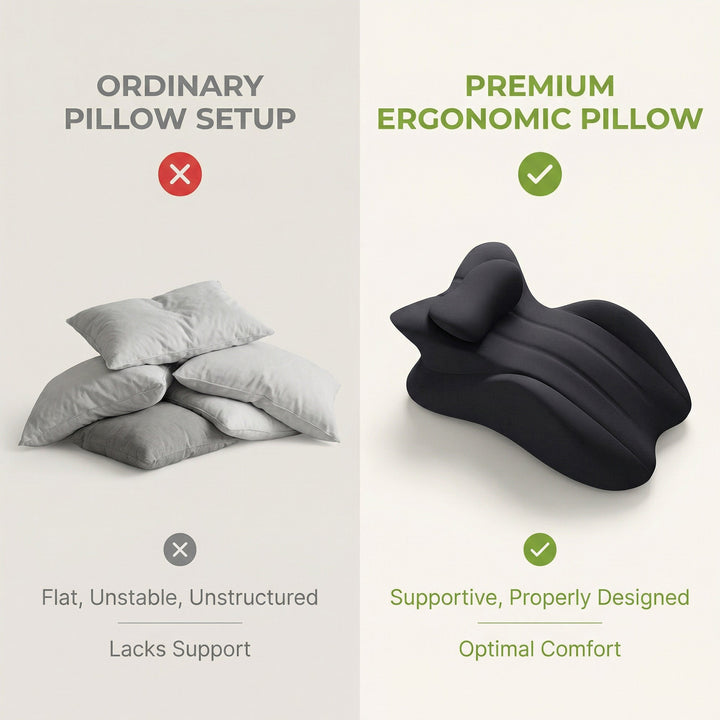 Inflatable Comfort Pillow for Every Position in Four Colours | Adjustable Support Anywhere | Inflatable Pillows