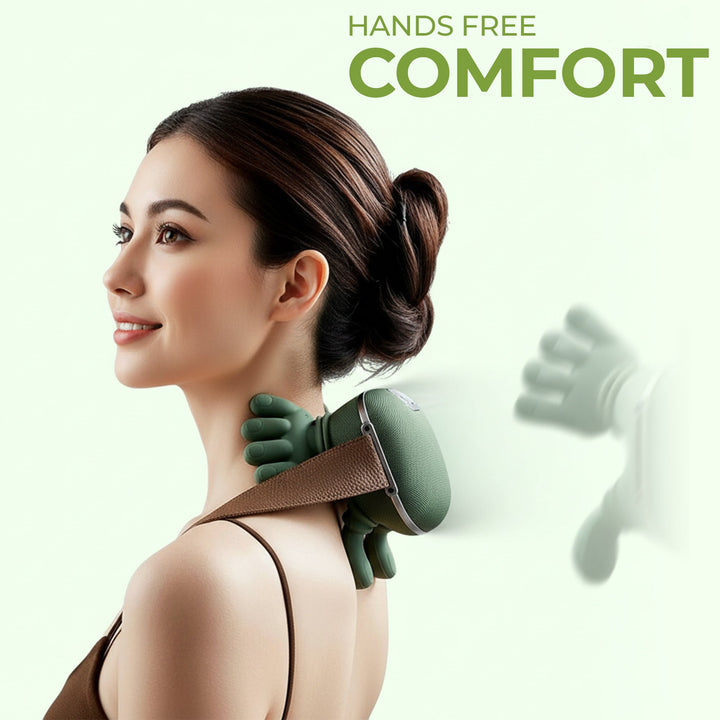Cordless Heated Neck Massager with 4D Kneading for Neck and Shoulder Relaxation | Hands-Free Kneading With Heat | Massagers