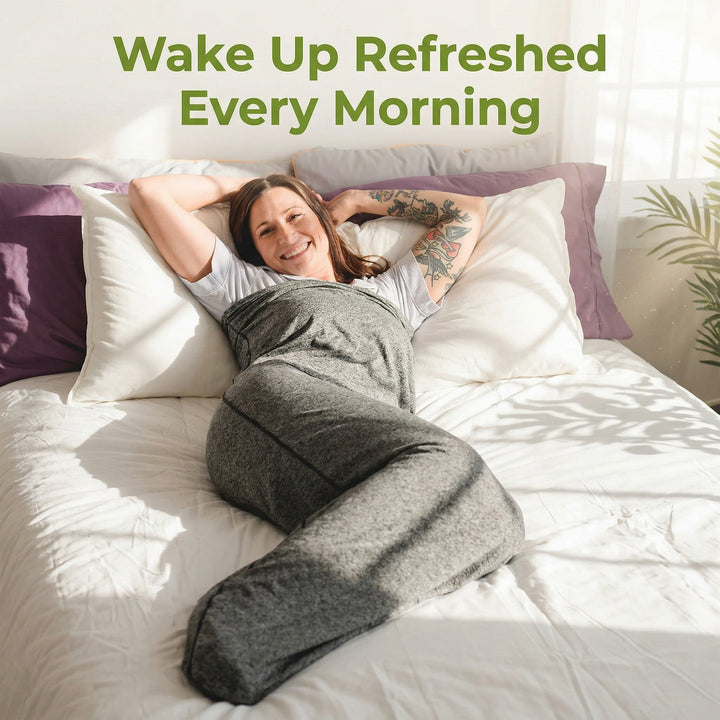 Wearable Hug Blanket with Hood and Gentle Compression Stretch | Wrap-Around Comfort, Lighter Than Weighted | Wearable Blankets