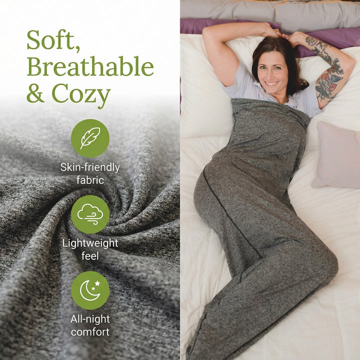 Wearable Hug Blanket with Hood and Gentle Compression Stretch | Wrap-Around Comfort, Lighter Than Weighted | Wearable Blankets