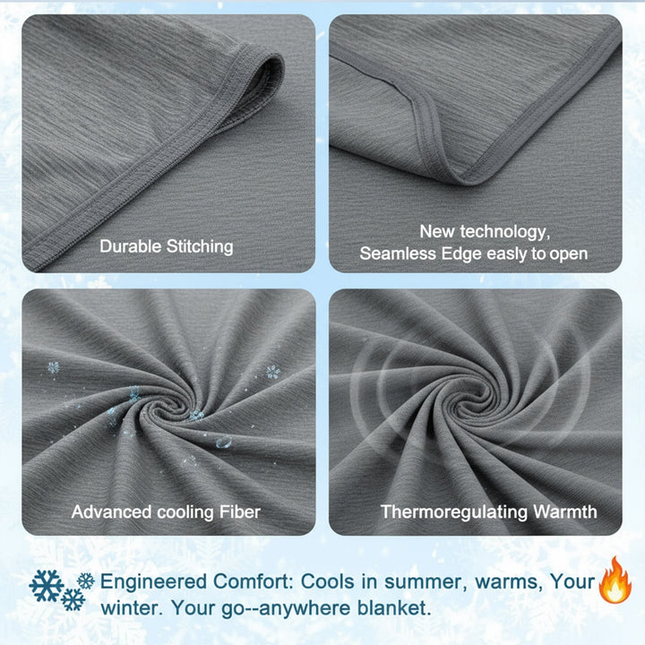 Lightweight Cooling Blanket in Throw, Single and Double Sizes with Soft Fabric | Light Cooling Comfort Year-Round | Cooling Blankets