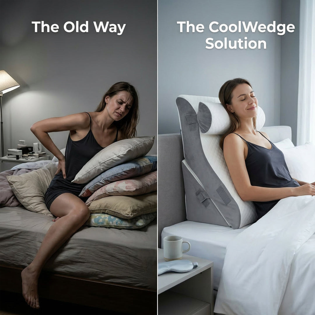 Cooling Wedge Pillow with Breathable Design for Relaxed Positioning | Cooler Incline for Rest | Wedge Pillows