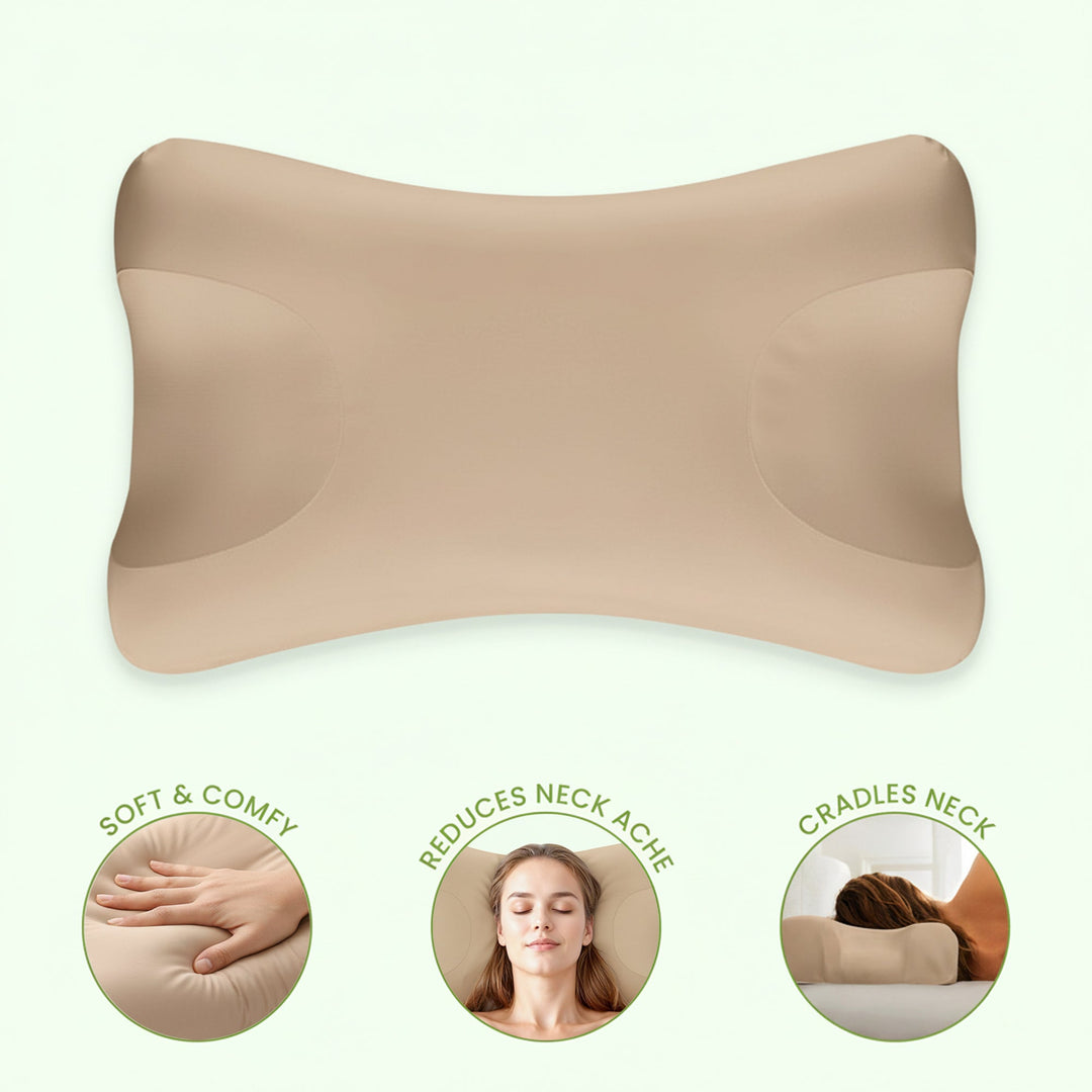 Soft Beauty Pillow with Skin-Friendly Surface for Side and Back Sleepers | Gentle on Skin, Kind to Your Neck | Bed Pillows