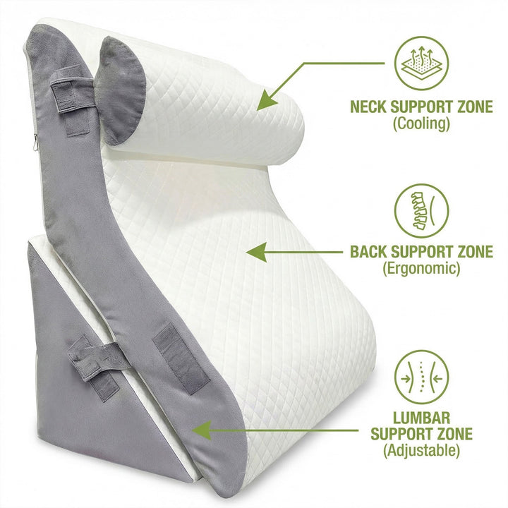 Cooling Wedge Pillow with Breathable Design for Relaxed Positioning | Cooler Incline for Rest | Wedge Pillows