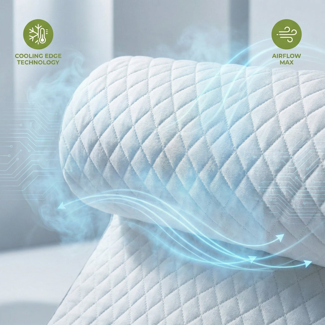 Cooling Wedge Pillow with Breathable Design for Relaxed Positioning | Cooler Incline for Rest | Wedge Pillows