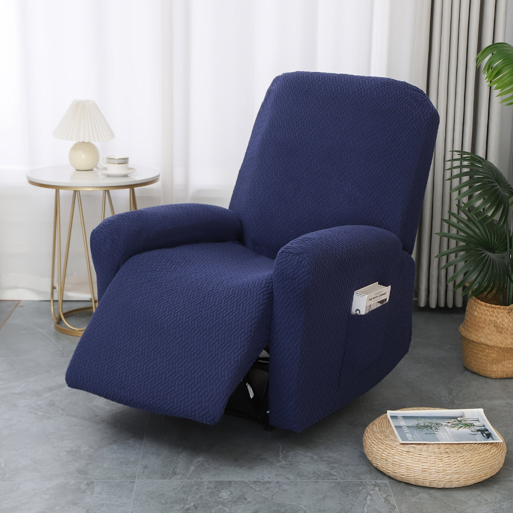 Fitted Microfiber Recliner Chair Cover with Built-In Side Pocket | Snug Fit with Handy Side Pocket | Recliner Covers