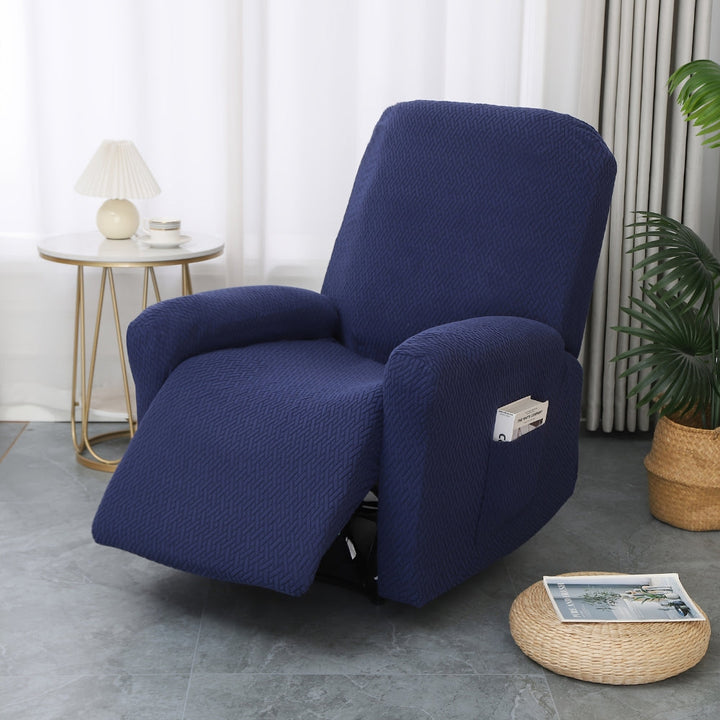 Fitted Microfiber Recliner Chair Cover with Built-In Side Pocket | Snug Fit with Handy Side Pocket | Recliner Covers