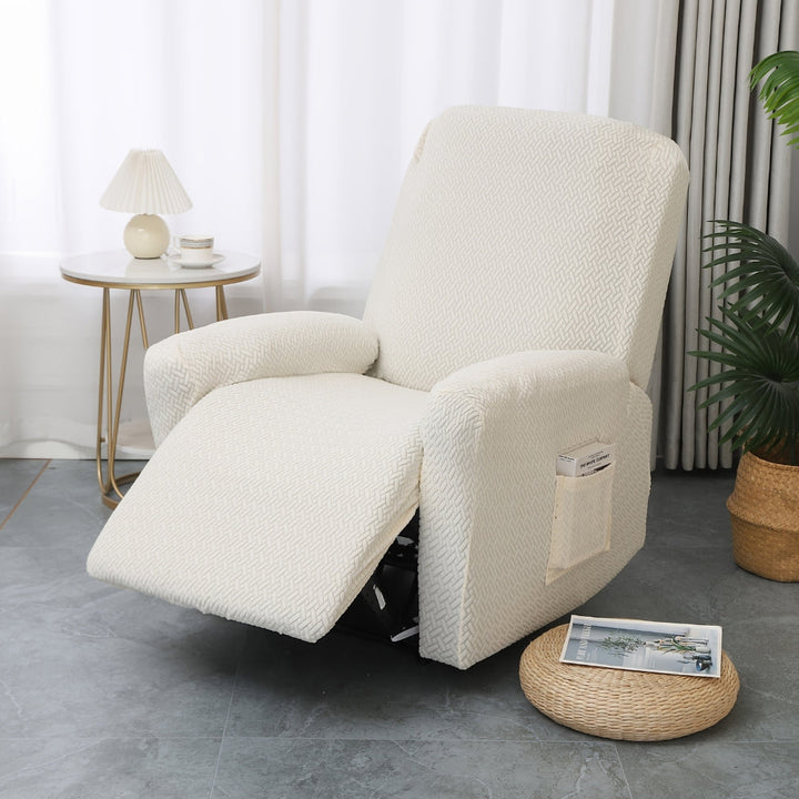 Fitted Microfiber Recliner Chair Cover with Built-In Side Pocket | Snug Fit with Handy Side Pocket | Recliner Covers