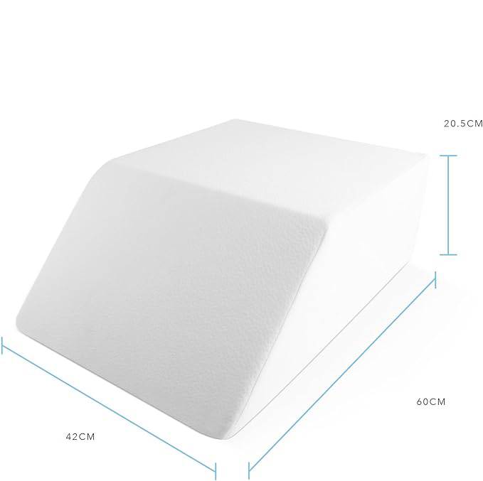 Adjustable Memory Foam Wedge Pillow for Leg, Knee and Upper Body Raising | Raised Rest for Legs and Back | Wedge Pillows