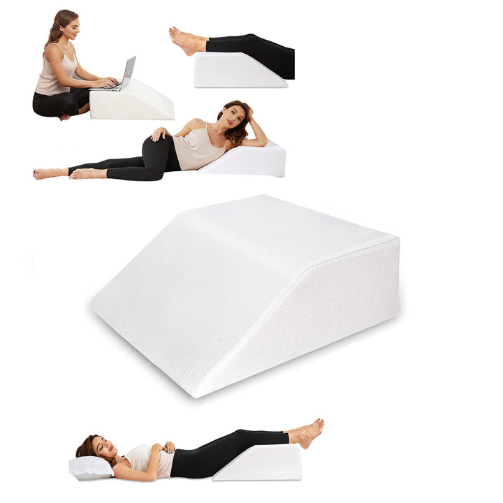 Adjustable Memory Foam Wedge Pillow for Leg, Knee and Upper Body Raising | Raised Rest for Legs and Back | Wedge Pillows