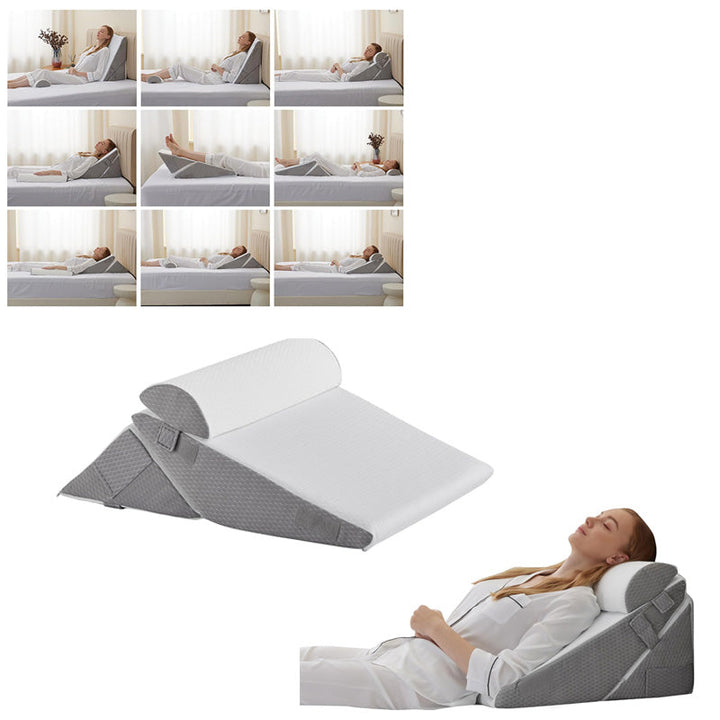 Adjustable Memory Foam Wedge Pillow for Back, Sleep and Leg Raising | Adjustable Lift for Back and Legs | Wedge Pillows