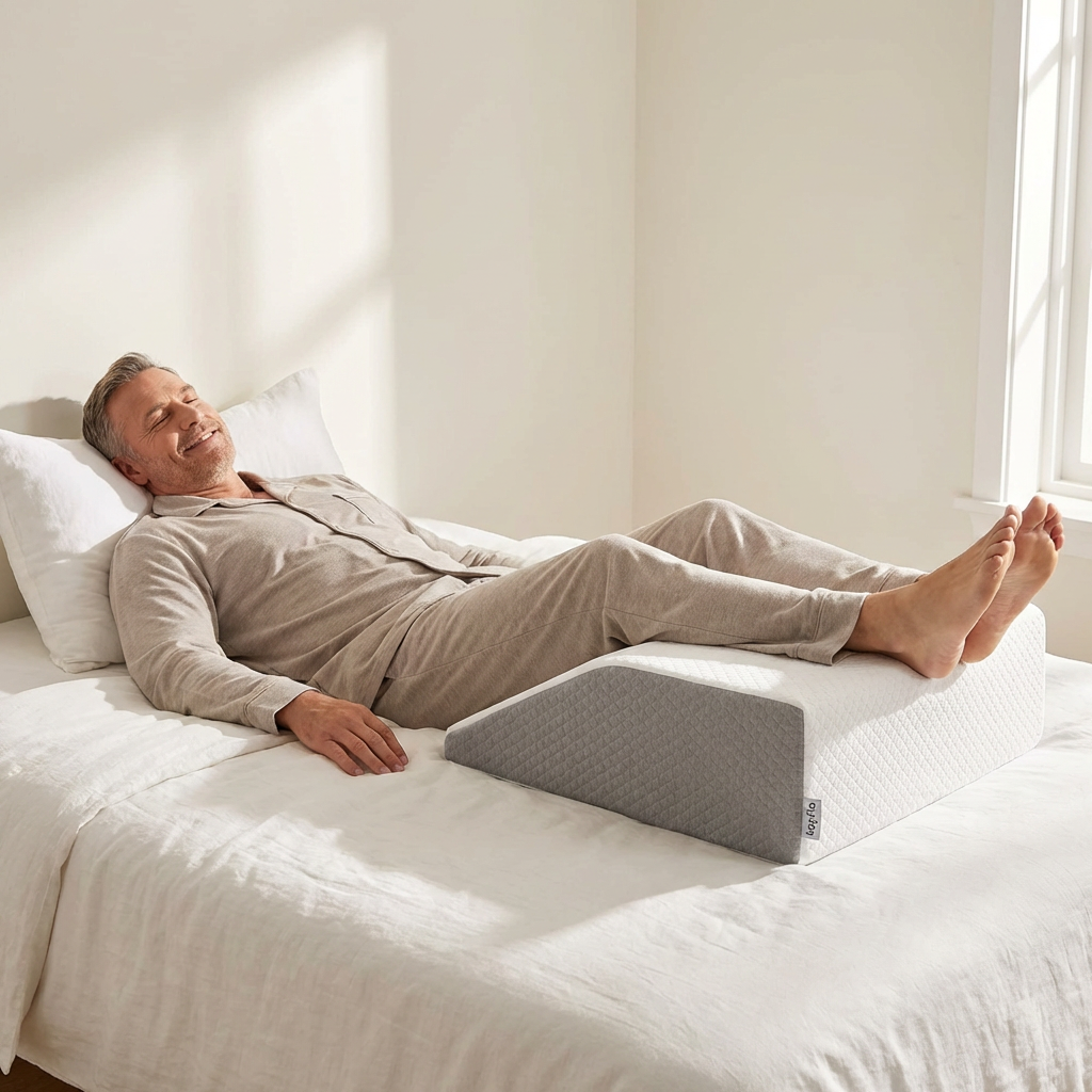 Memory Foam Leg Wedge Pillow with Gradual Incline for Rest and Recovery | Lift Tired Legs in Comfort | Wedge Pillows