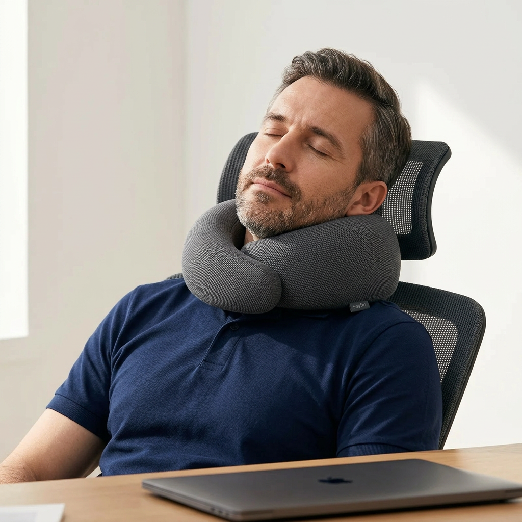 Ultra-Compact Memory Foam Travel Neck Pillow That Rolls to Pocket Size | Rolls Down to Pocket Size | Travel Pillows