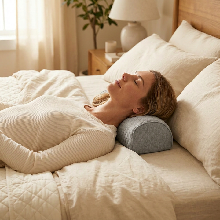 Wave Contour Cervical Memory Foam Pillow for Back and Side Sleepers | Wave Contour Neck Alignment | Bed Pillows