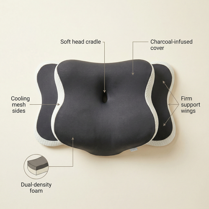 Butterfly Shape Cervical Pillow for Neck Comfort and Desk-Bent Posture | Butterfly Neck Support for Daily Posture | Bed Pillows