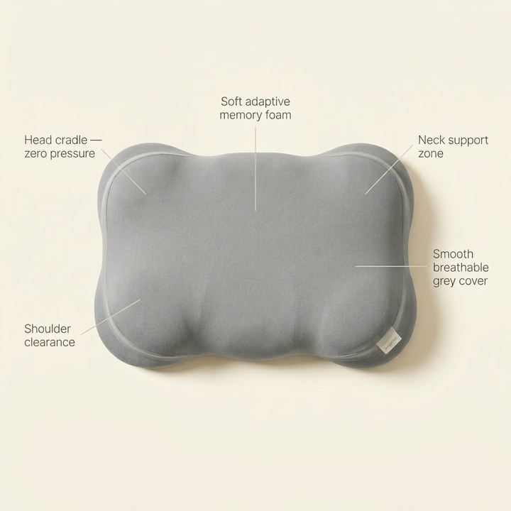 Butterfly Shape Cervical Memory Foam Pillow for Side and Back Sleepers | Not Too Flat, Not Too Firm | Bed Pillows
