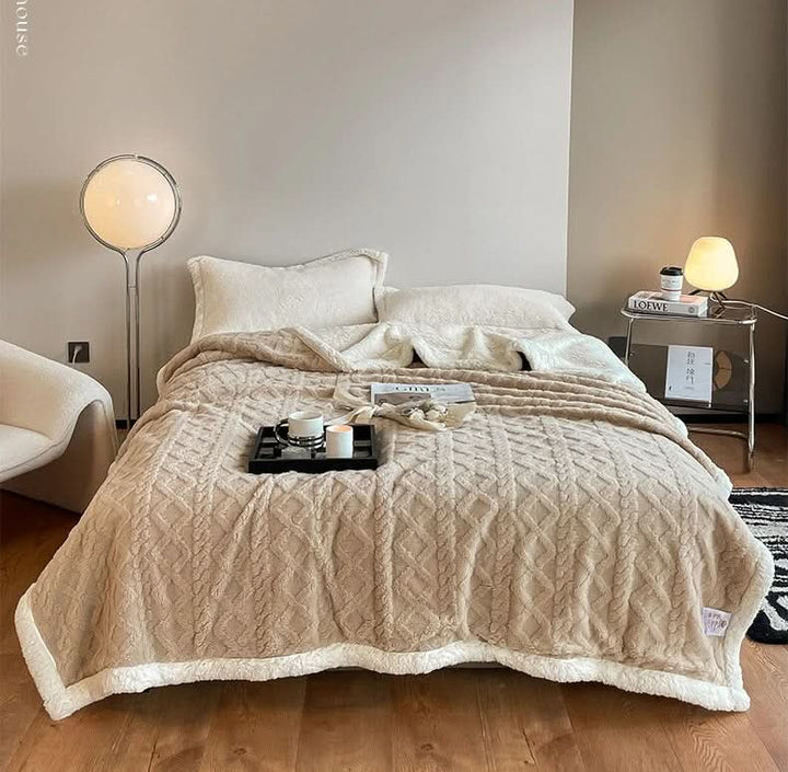 Soft Comfort Blanket in Durable Fabric Blend for Bed, Sofa and Travel | Versatile Comfort Blanket for Any Room | Throw Blankets