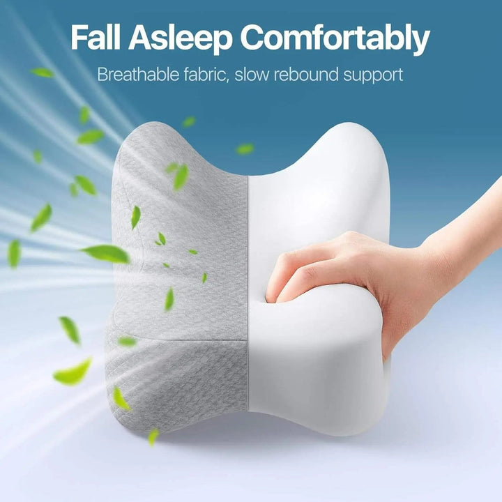 Memory Foam Knee Support Cushion with Adjustable Strap for Side Sleepers | Knee Cushion That Stays in Place | Bed Pillows