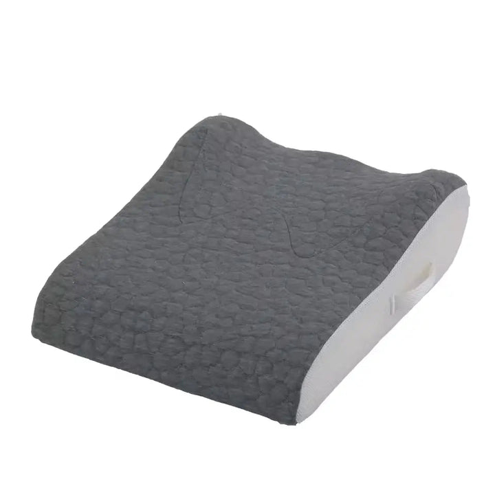 Contoured Memory Foam Elevation Pillow with Cooling Cover and Side Handles | Dense Foam Lounging Wedge | Wedge Pillows