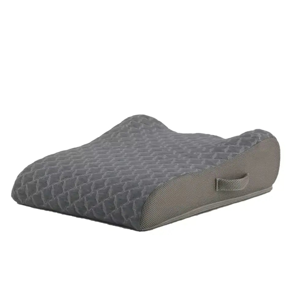 Contoured Memory Foam Elevation Pillow with Cooling Cover and Side Handles | Dense Foam Lounging Wedge | Wedge Pillows