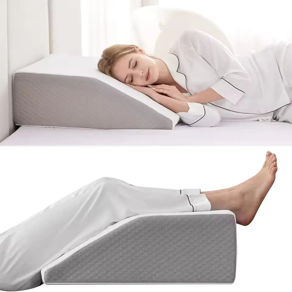 Memory Foam Elevation Wedge Pillow for Sleeping and Reading | Steady Incline for Sleep and Reading | Wedge Pillows