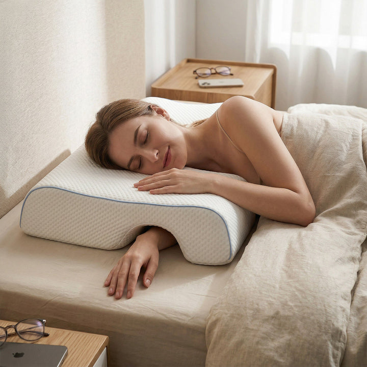 Shoulder Pillow with Arm Pocket and Gel-Infused Memory Foam | Side Sleeping Comfort for Your Arm | Bed Pillows