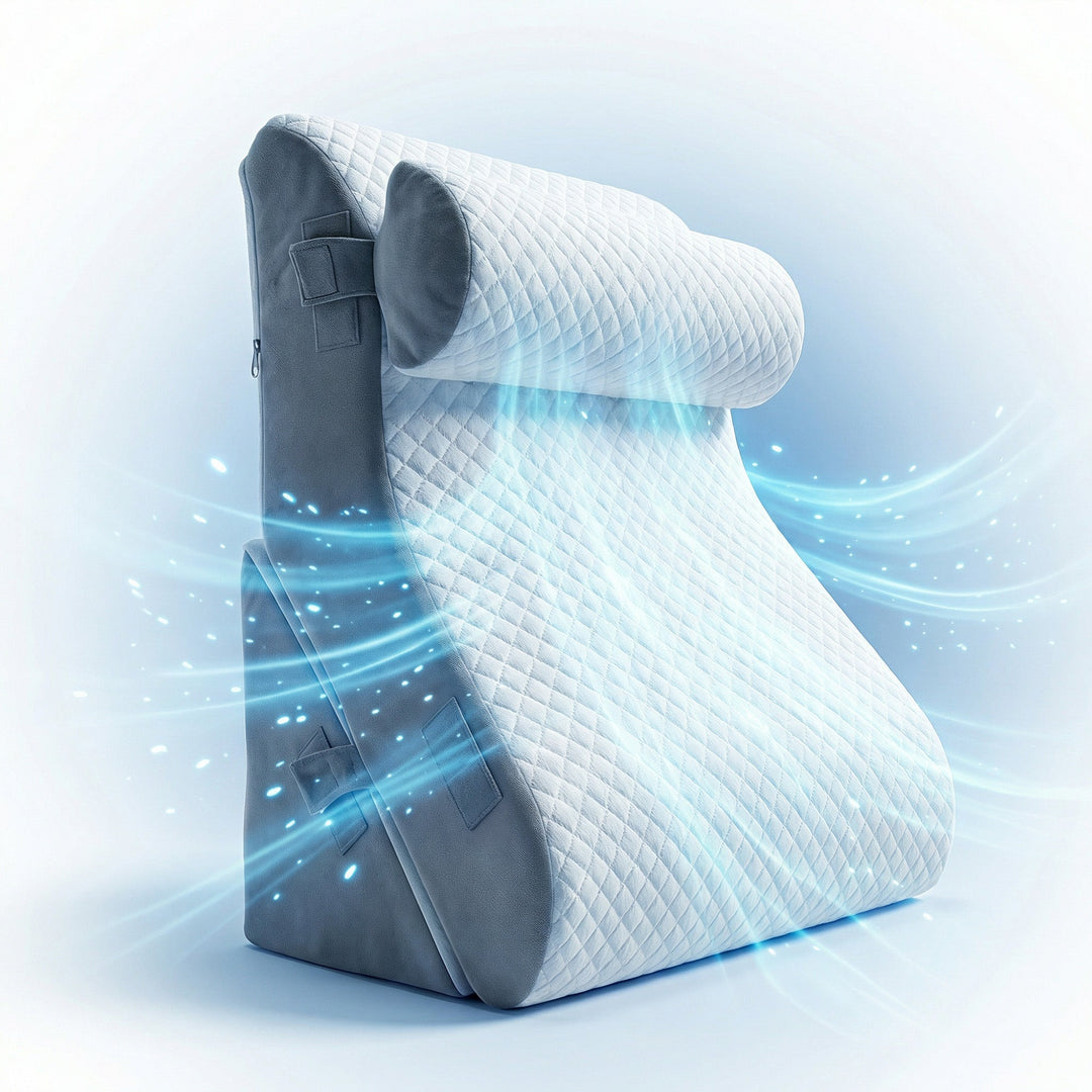 Cooling Wedge Pillow with Breathable Design for Relaxed Positioning | Cooler Incline for Rest | Wedge Pillows