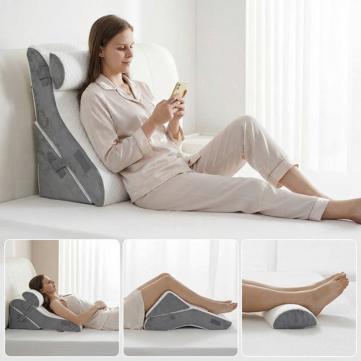 Cooling Wedge Pillow with Breathable Design for Relaxed Positioning | Cooler Incline for Rest | Wedge Pillows