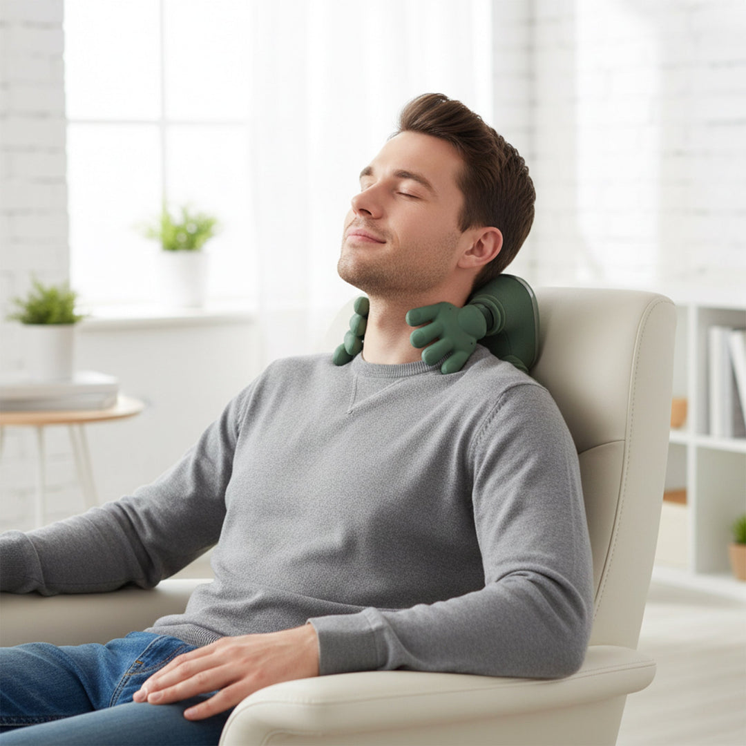 Cordless Heated Neck Massager with 4D Kneading for Neck and Shoulder Relaxation | Hands-Free Kneading With Heat | Massagers