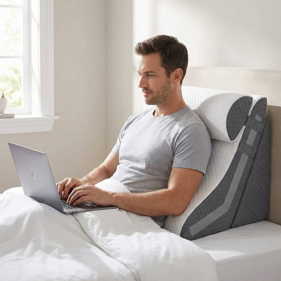 Cooling Wedge Pillow with Breathable Fabric for Sleeping, Reading and Lounging | Cool Incline for Relaxed Positions | Wedge Pillows